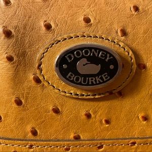 Vintage Dooney & Bourke Ostrich Drawstring Bucket Bag